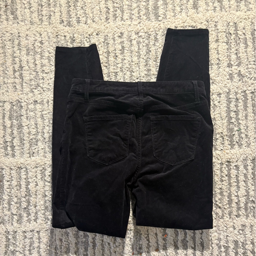 Talbots black corduroy jegging skinny pants straight leg size 2 - Picture 5 of 5